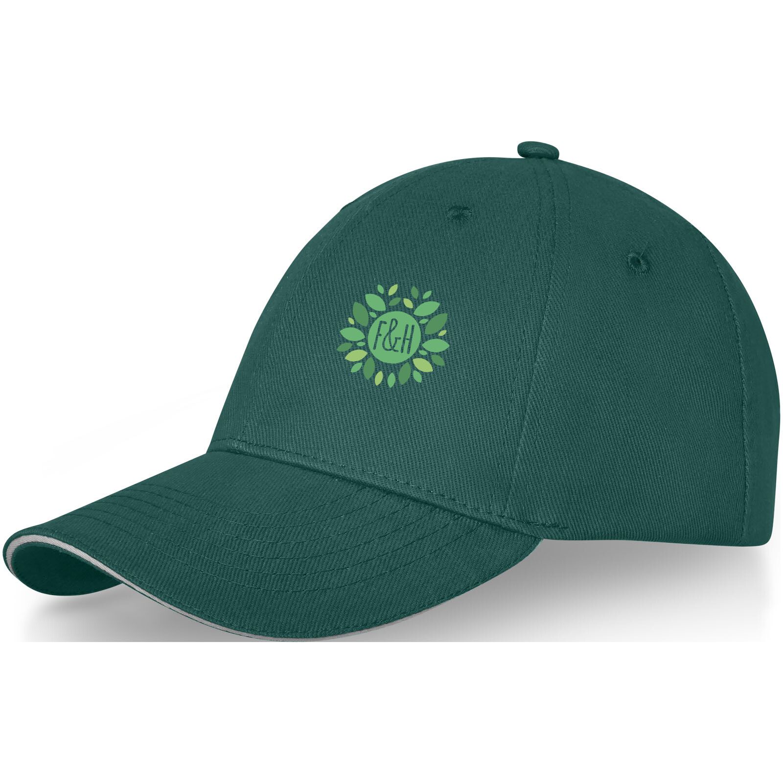 Darton Sandwich Cap mit 6 Segmenten - waldgrün - 0-998