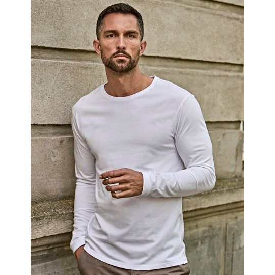 Long Sleeve Fashion Sof Tee - white-429