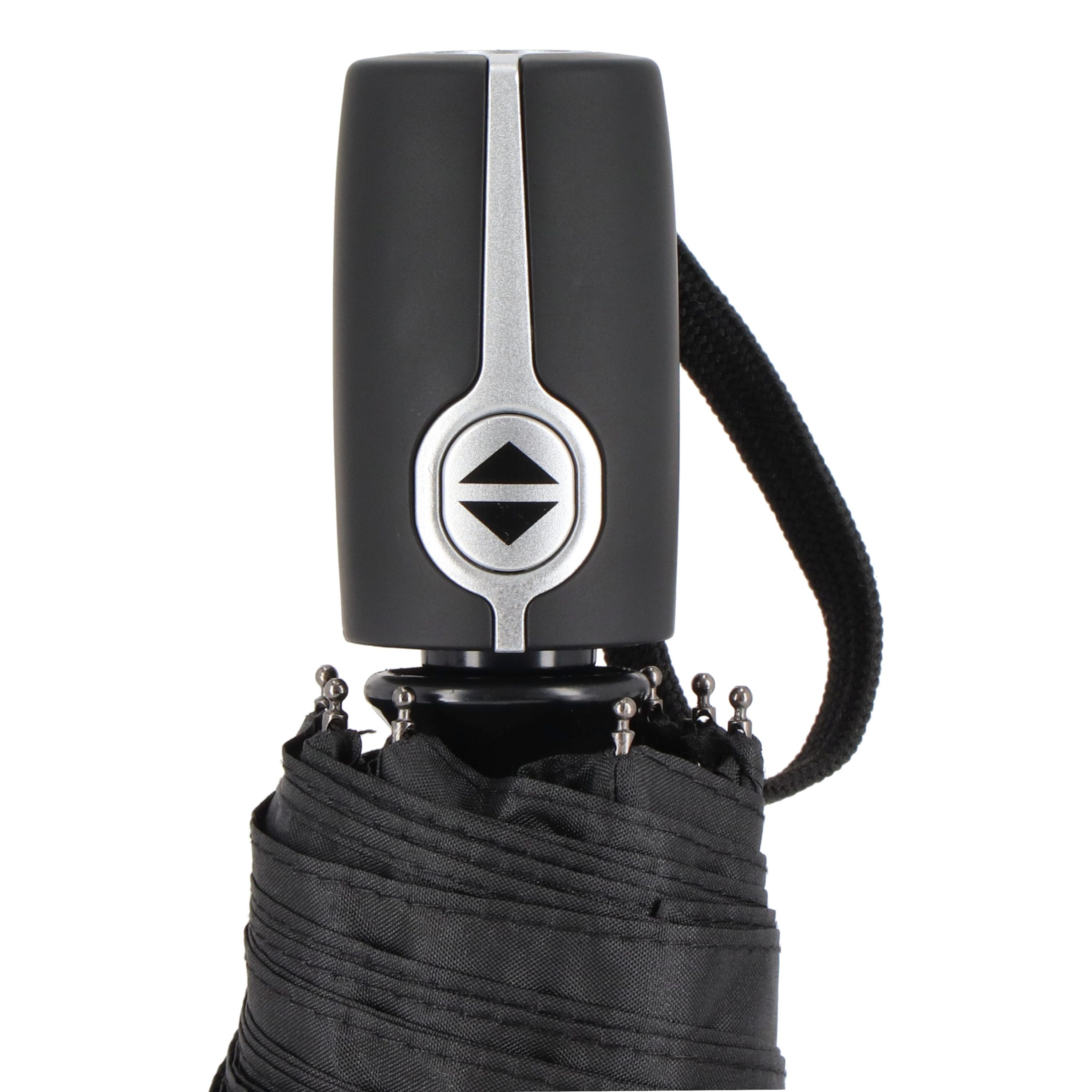 Taman Pongee 21 Faltbarer windproof Regenschirm Auto open & close - schwarz-460