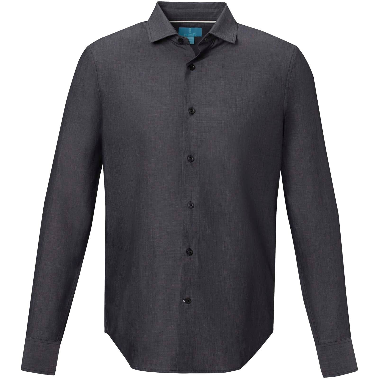 Cuprite Langarm Shirt aus Bio-Baumwolle für Herren - schwarz - L-105