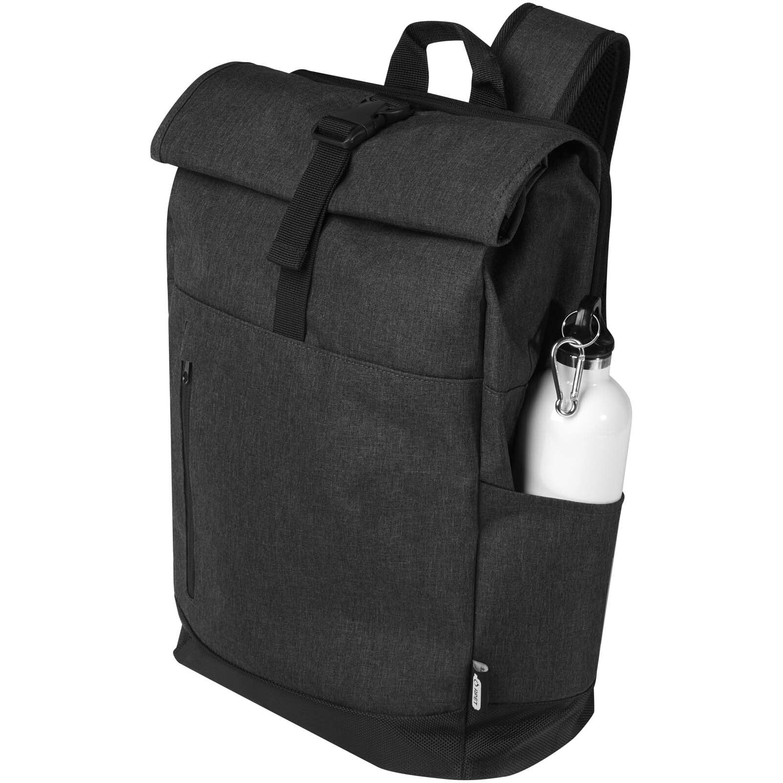 Libra 15,6" GRS recycelter Rolltop Laptop-Rucksack 12L - heather charcoal-51