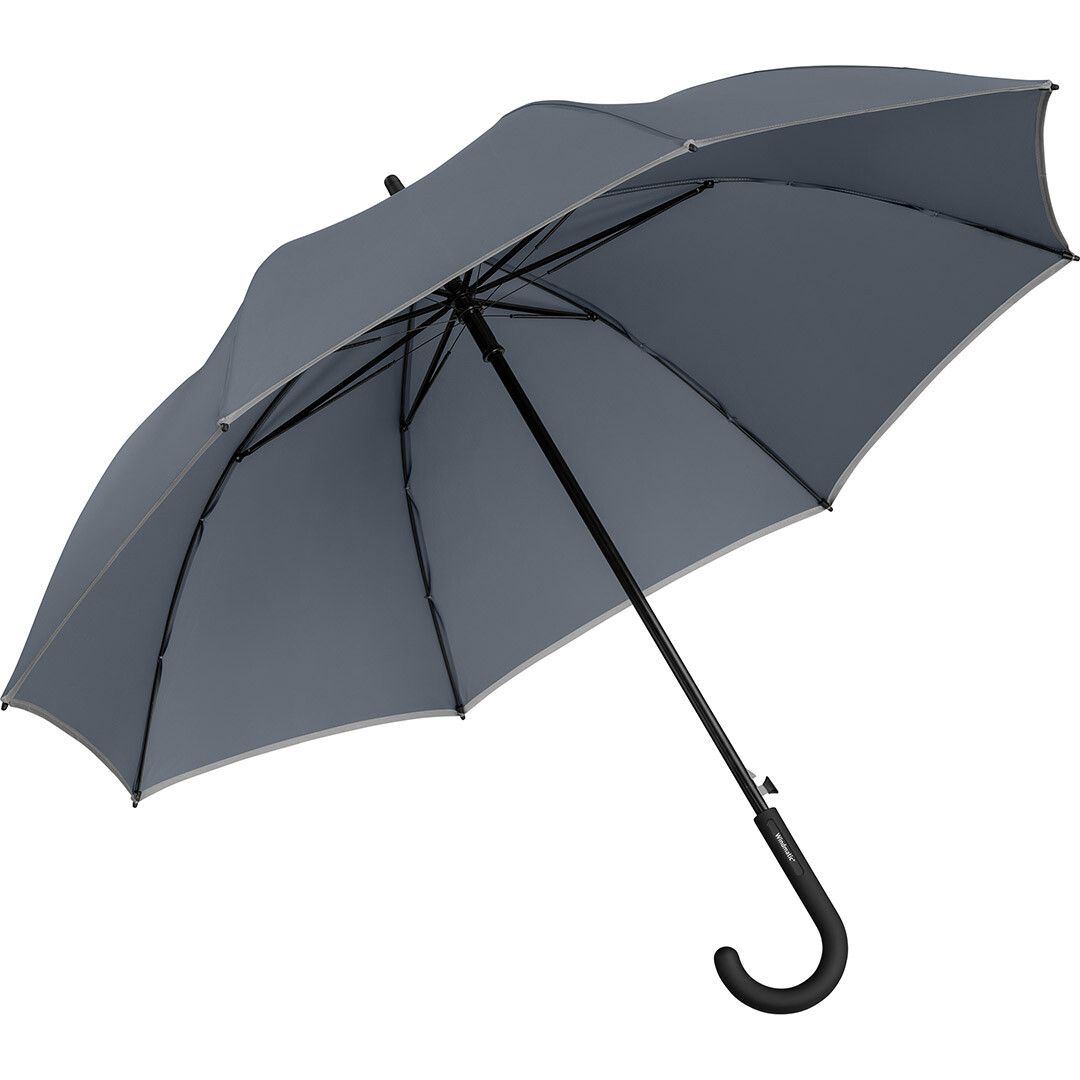 AC-Midsize-Stockschirm FARE® Windmatic® mit waterSAVE® Bezug Ø115 cm - grau-694