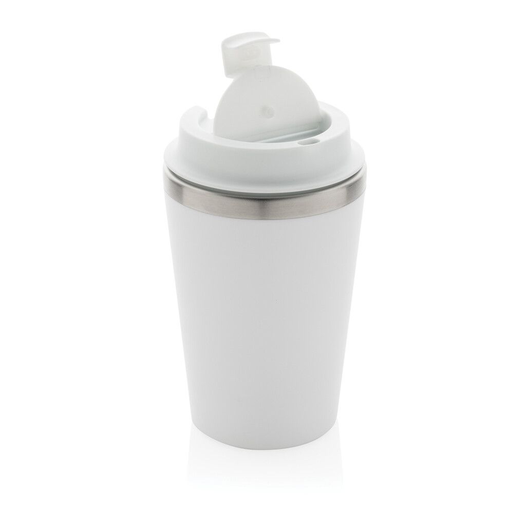Java 350ml doppelwandiger Becher aus RCS recyceltem PP - weiß-388