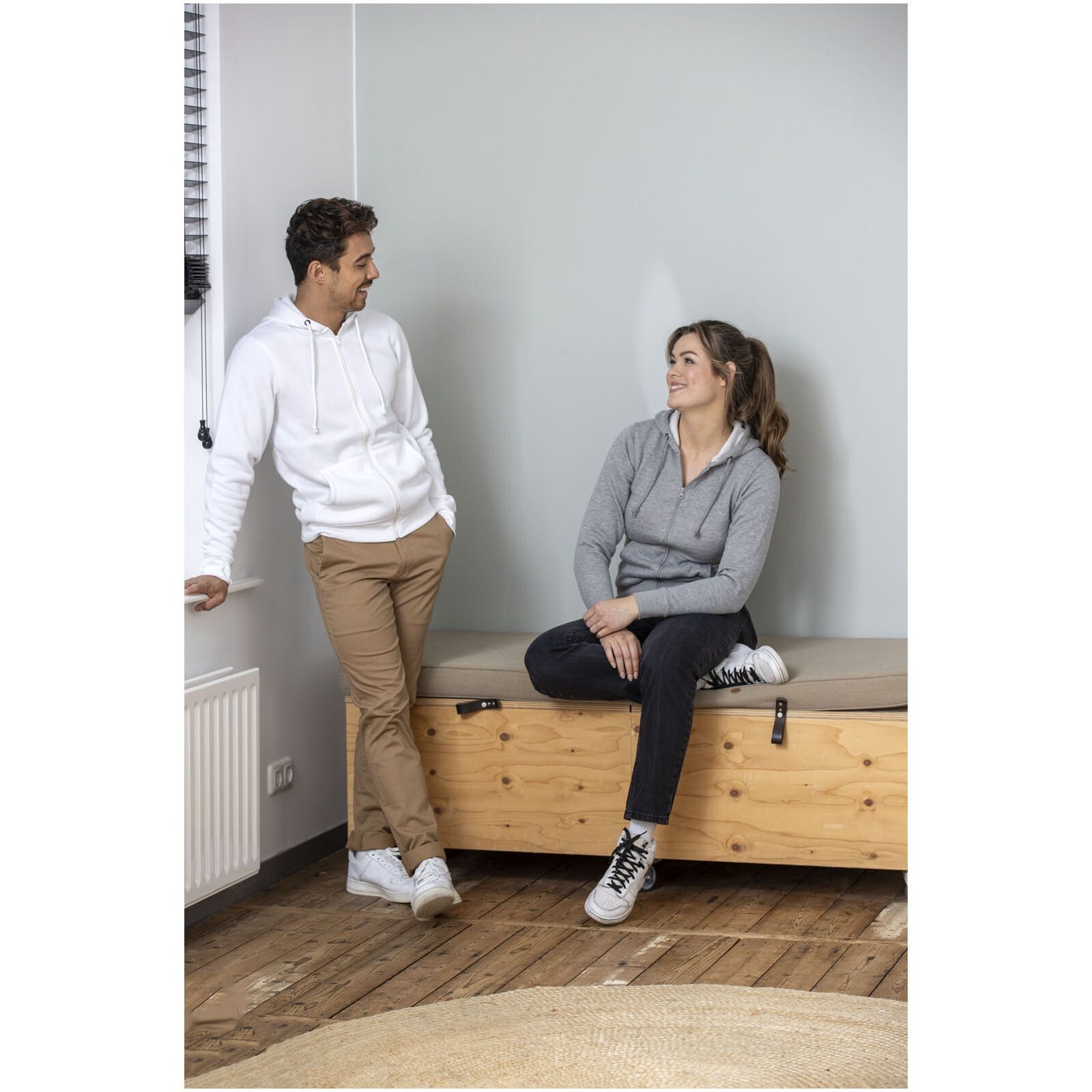Theron Herren Kapuzenpullover mit Reißverschluss - navy - XS-186
