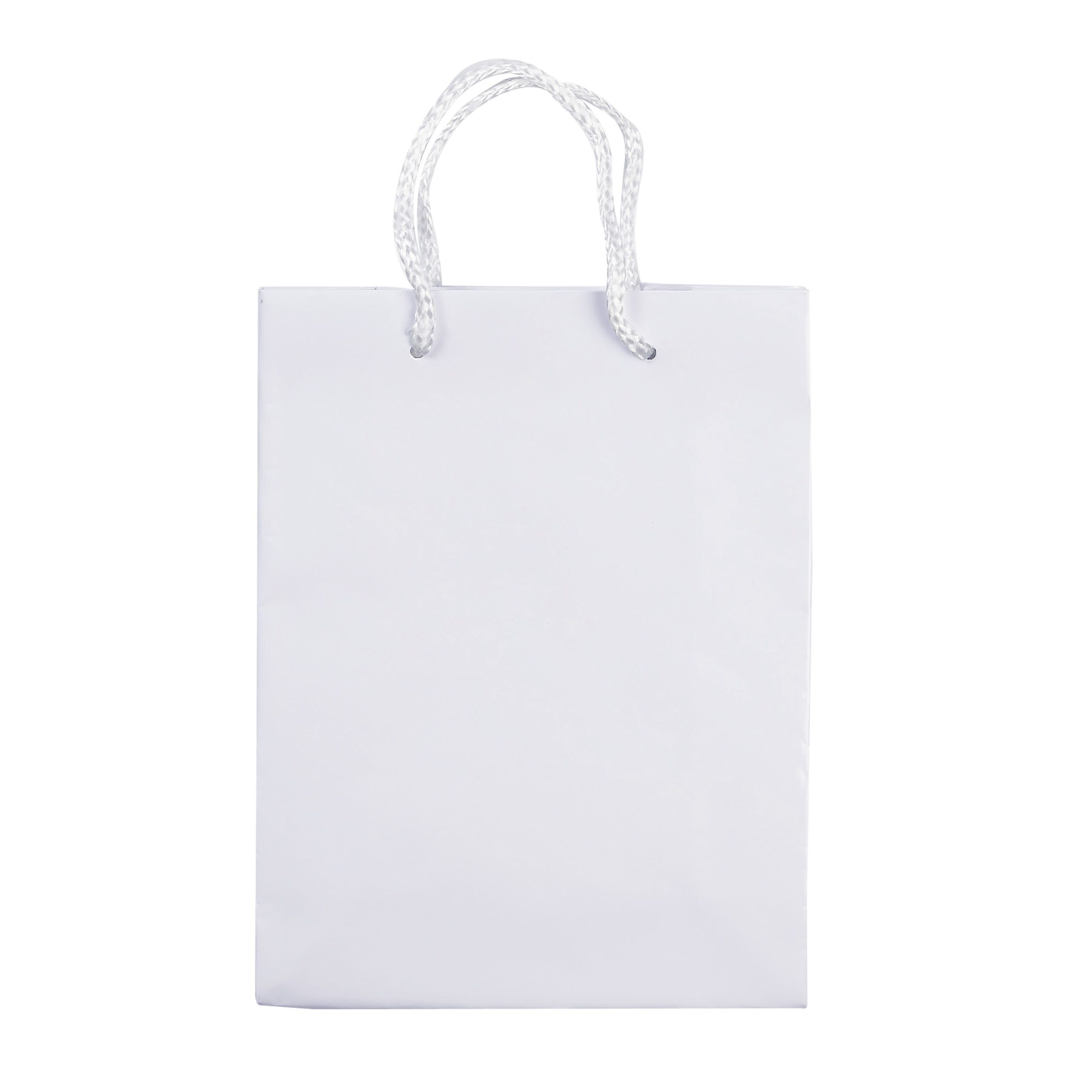Laminierte Papiertasche, klein - weiss-558