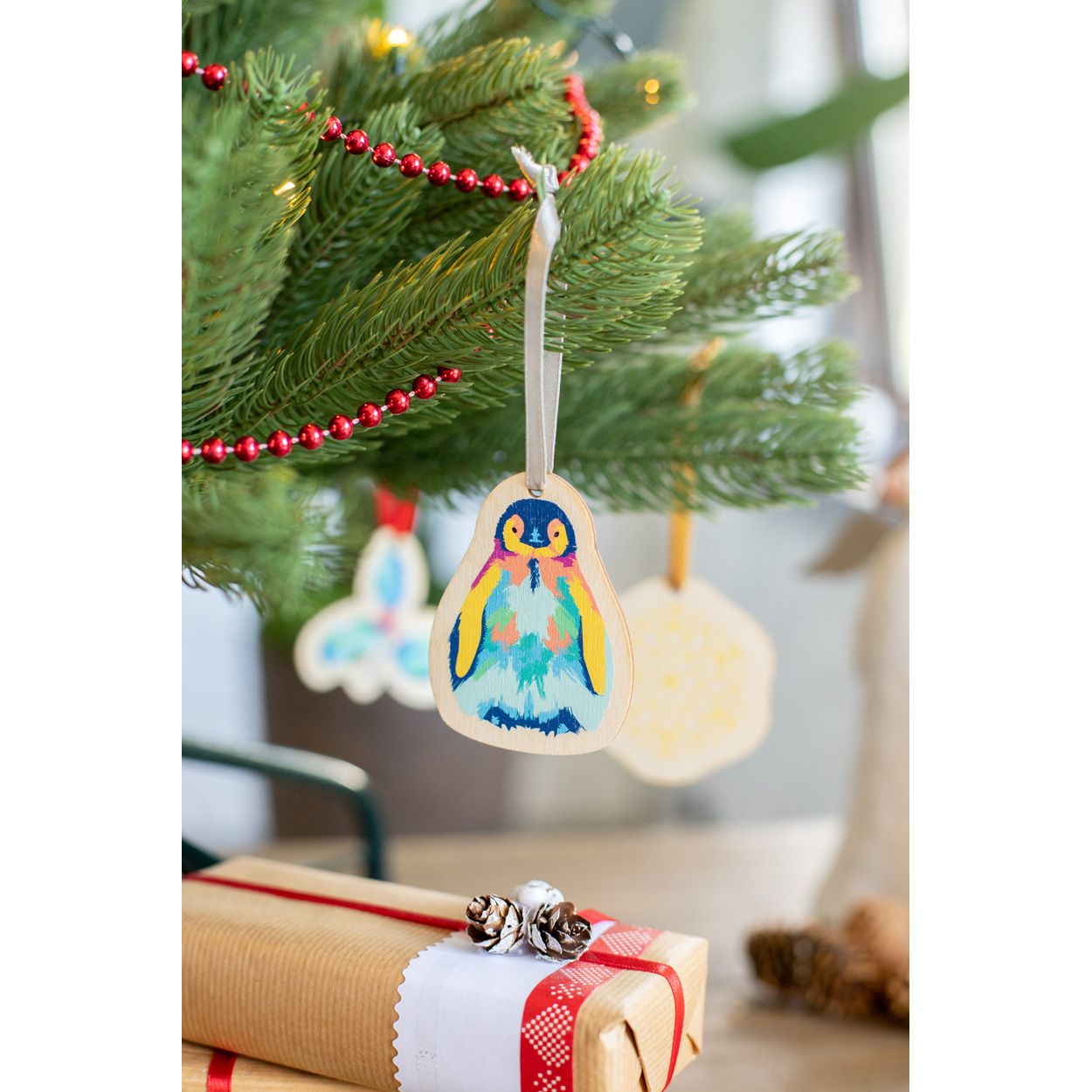 CreaJul Wood Individueller Weihnachtsbaumschmuck - silber-18