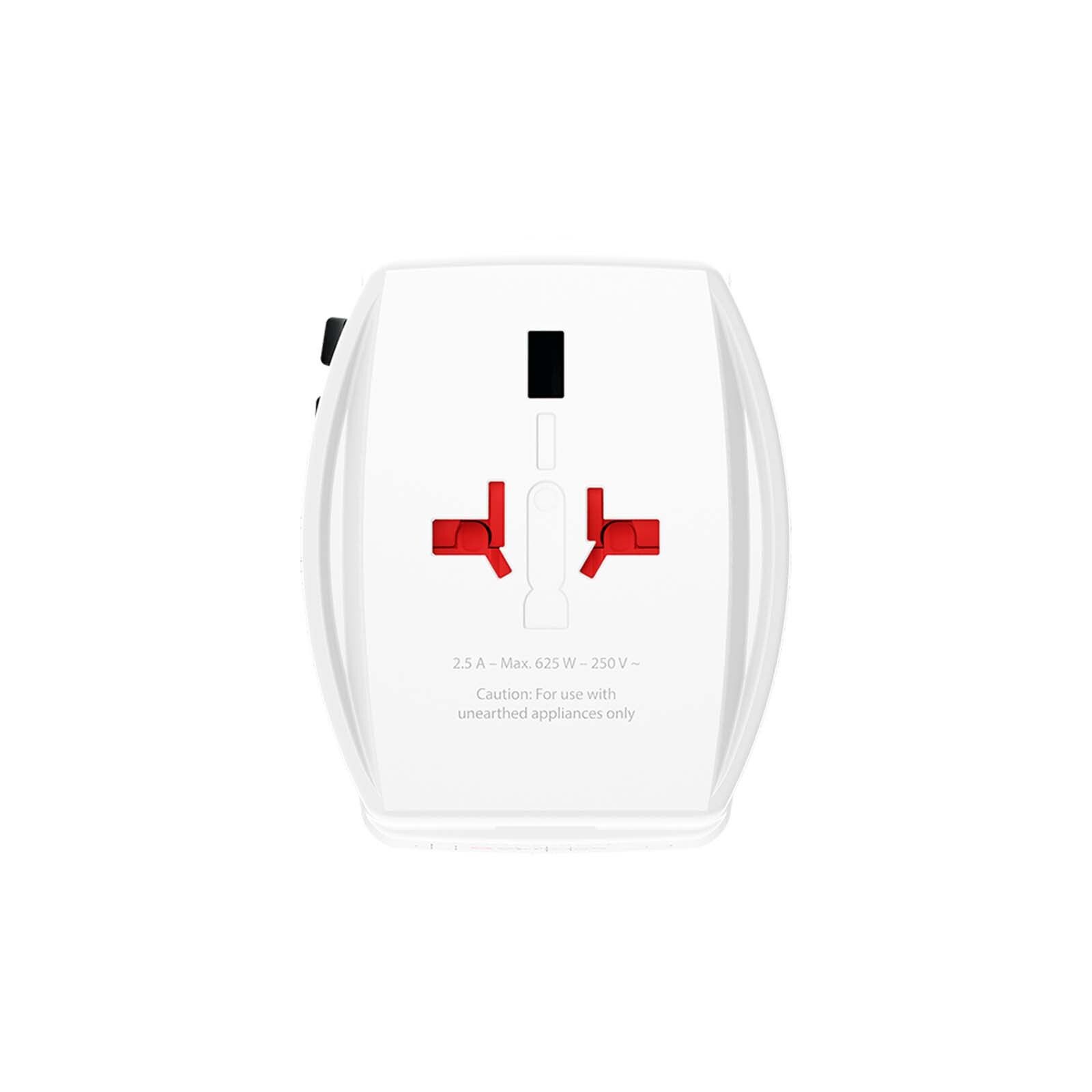 SKROSS MUV AC65PD Reiseadapter mit USB-C Kabel  - weiss-651