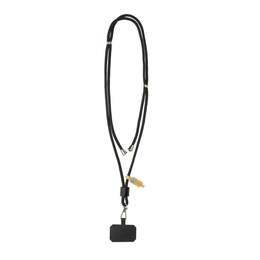 CarryLoop verstellbares Handyband aus RCS rec. PET - schwarz-374
