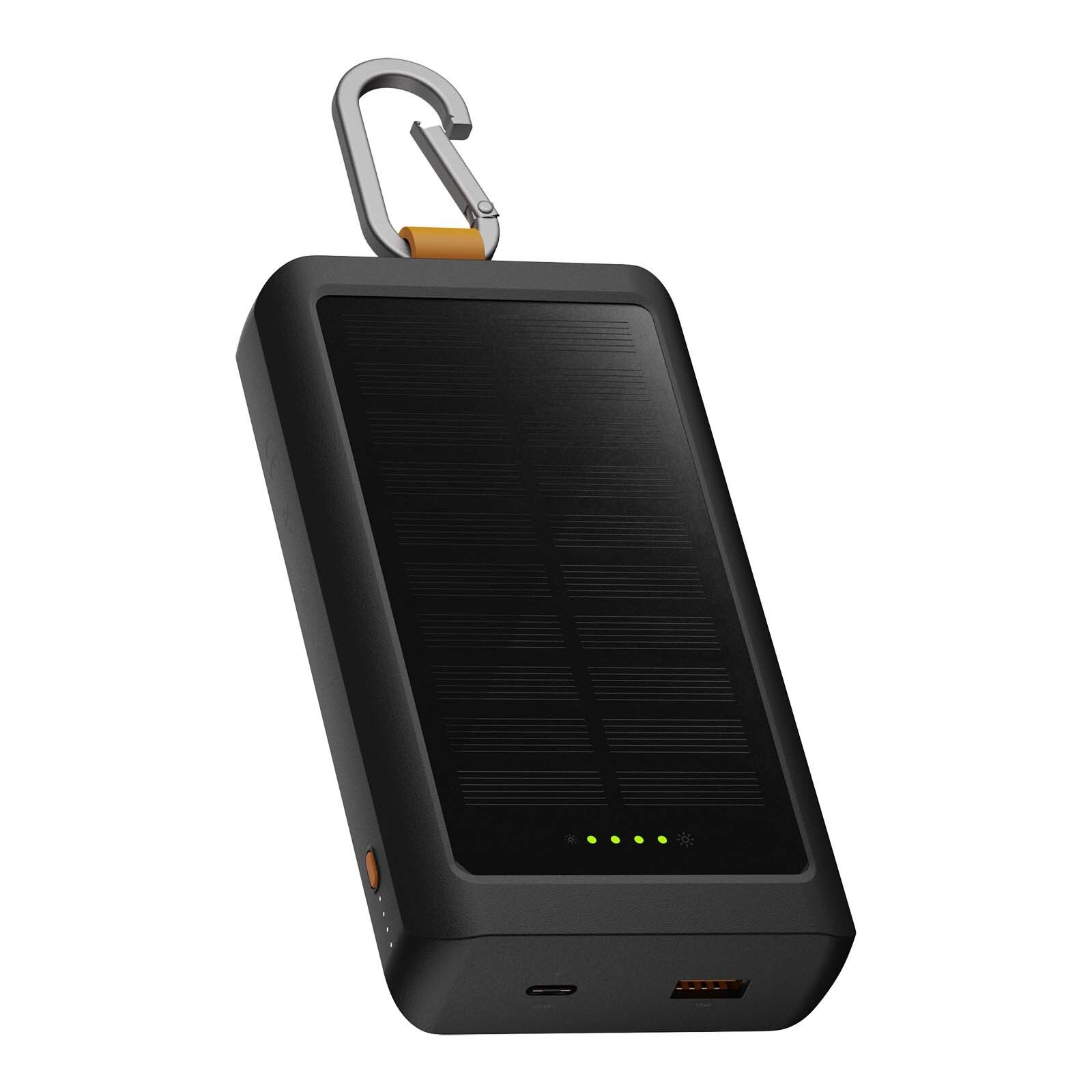 Xtorm XG2S101 Go2 10.000 mAh 15W Solar Powerbank mit Lampe  - kohle-605