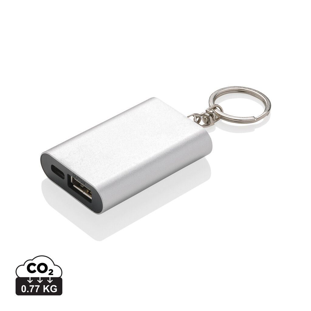 1.000 mAh Schlüsselanhänger Powerbank - silber-677