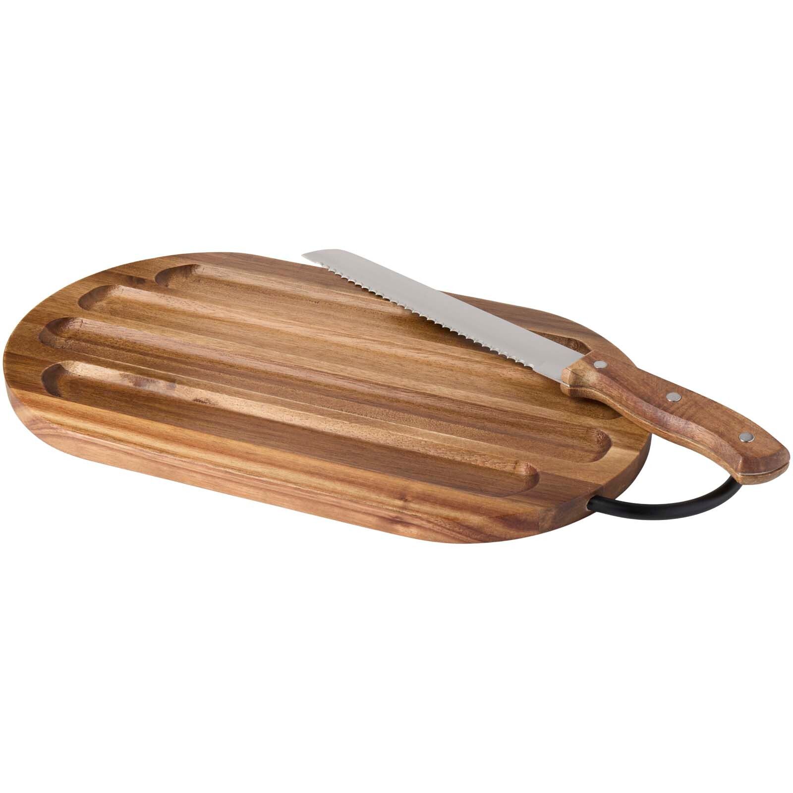 Prestige Akazienholz Schneidebrett mit Brotmesser - holz-89