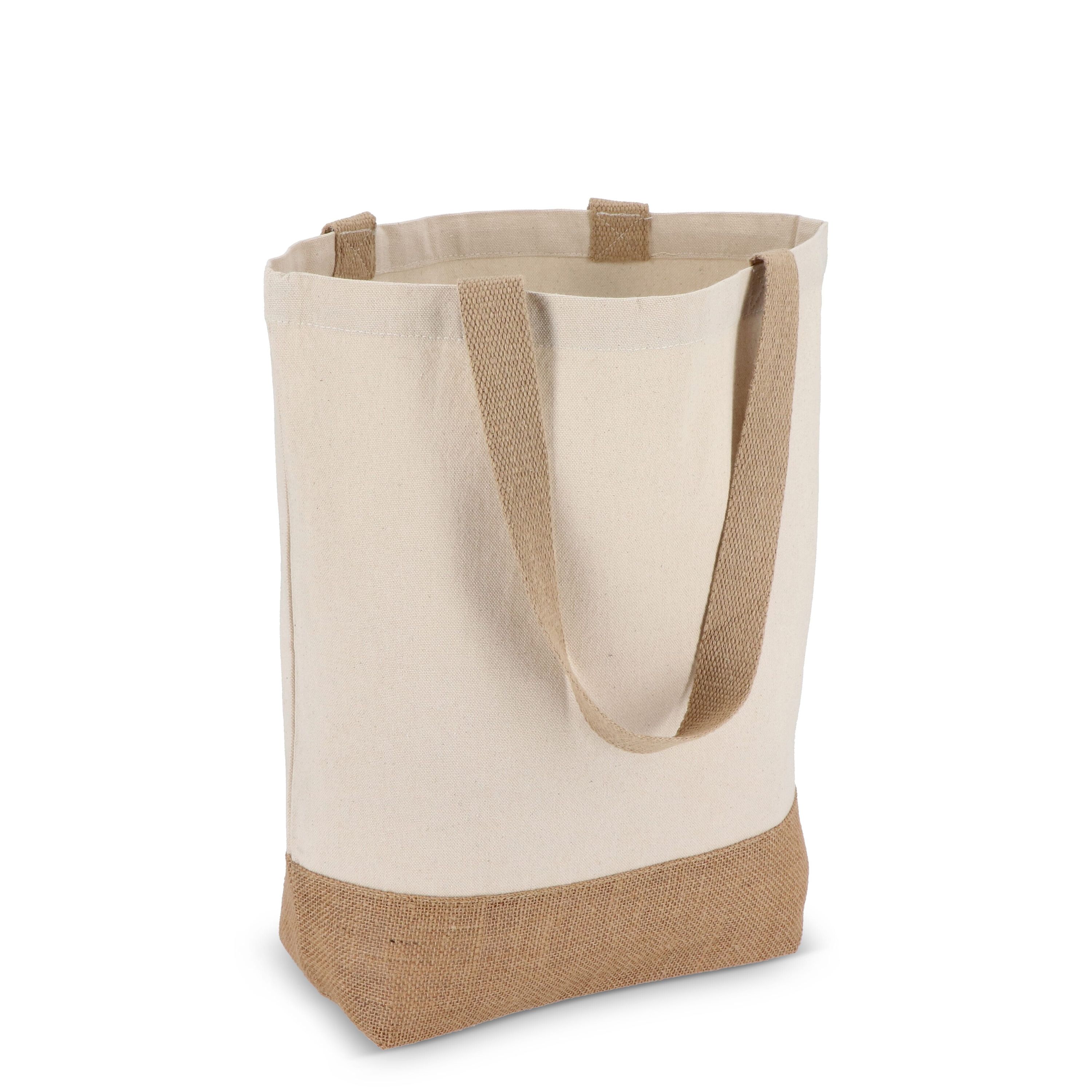 Baumwoll-Jute Tragetasche OEKO-TEX® 41 x 13 x 41cm 320g/m² - natur-114