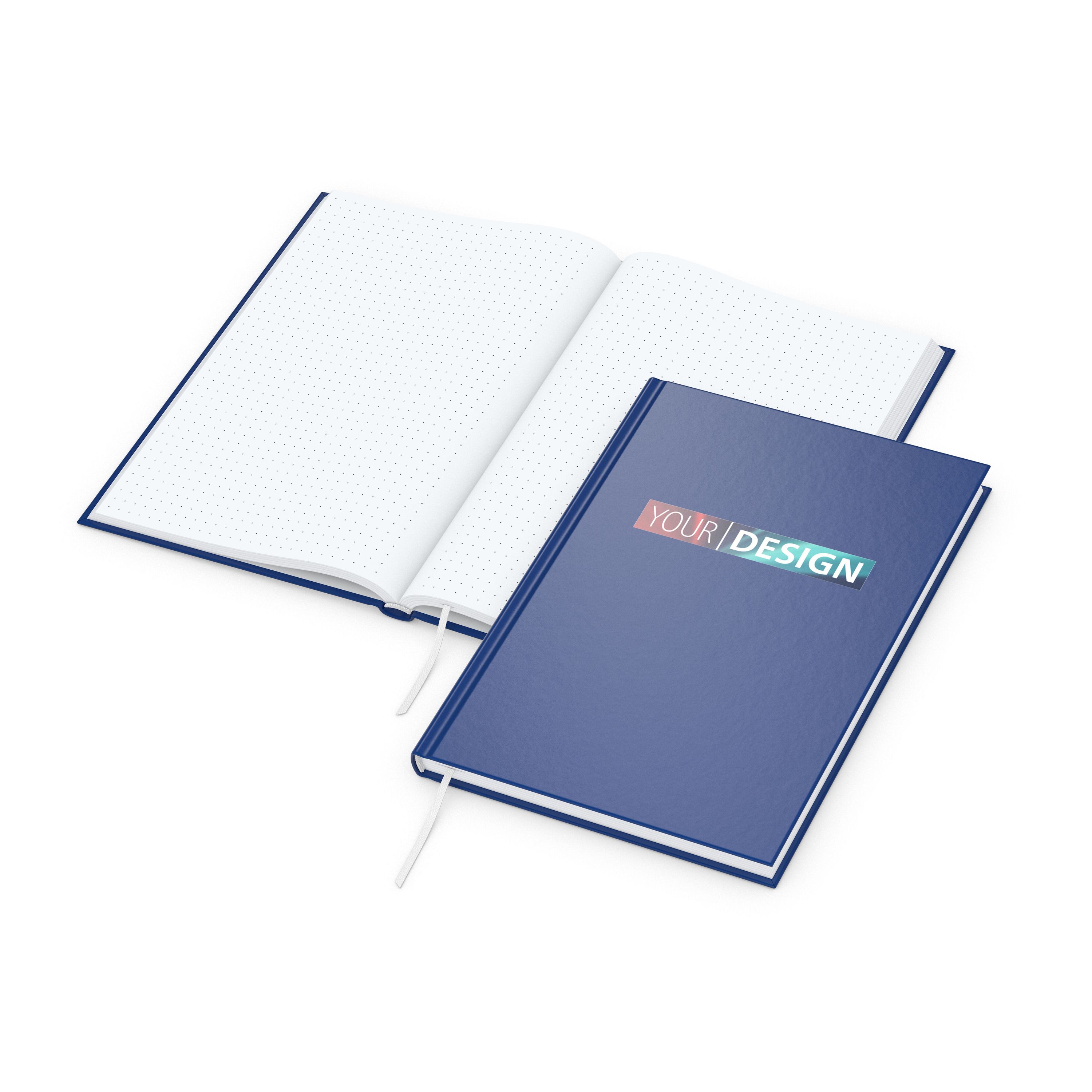 Notizbuch Note-Book, A5, Punktraster, dunkelblau-635