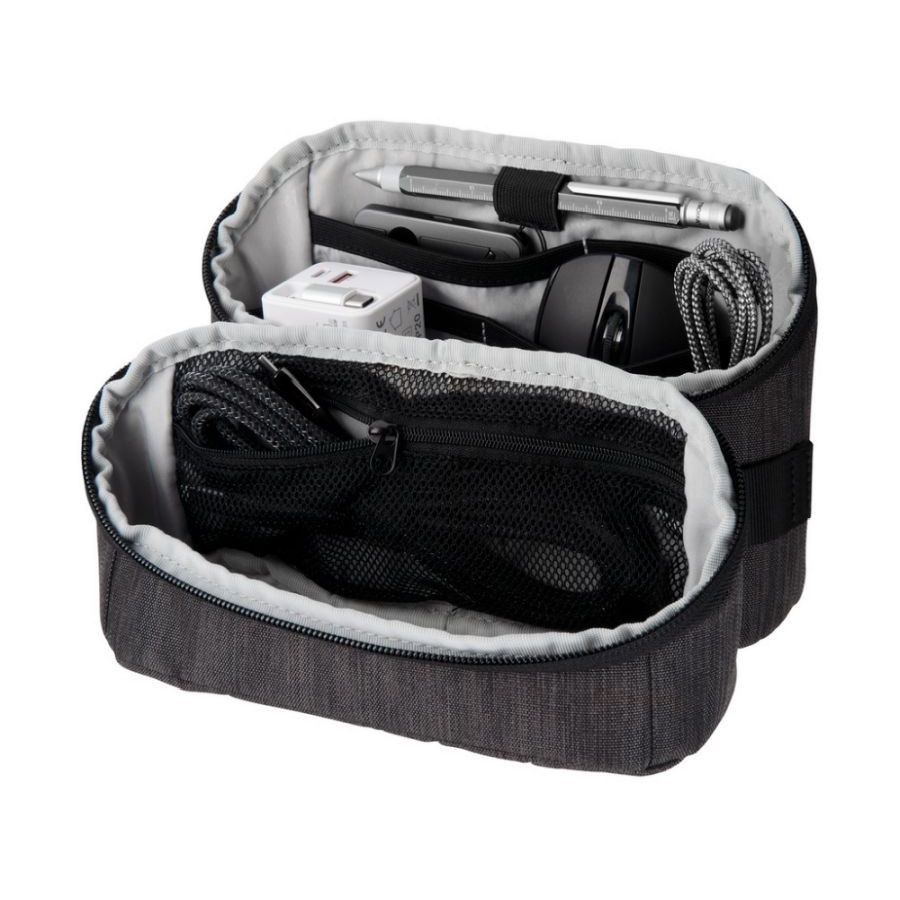 TROIKA Kabeltasche BUSINESS TECH 2 GO - anthrazit - schwarz-273