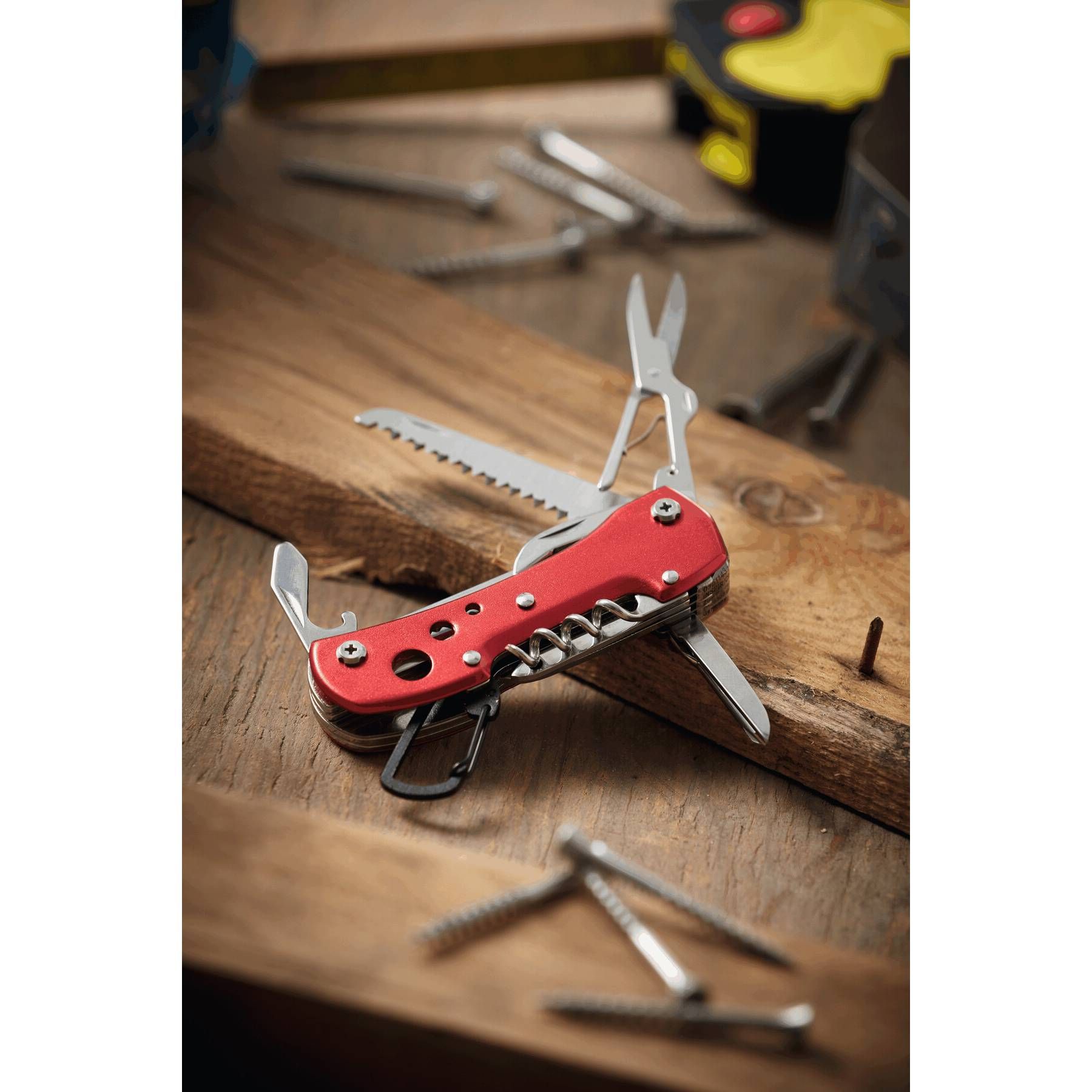 Taschenmesser STRONG HELPER, 12-teilig - rot-68