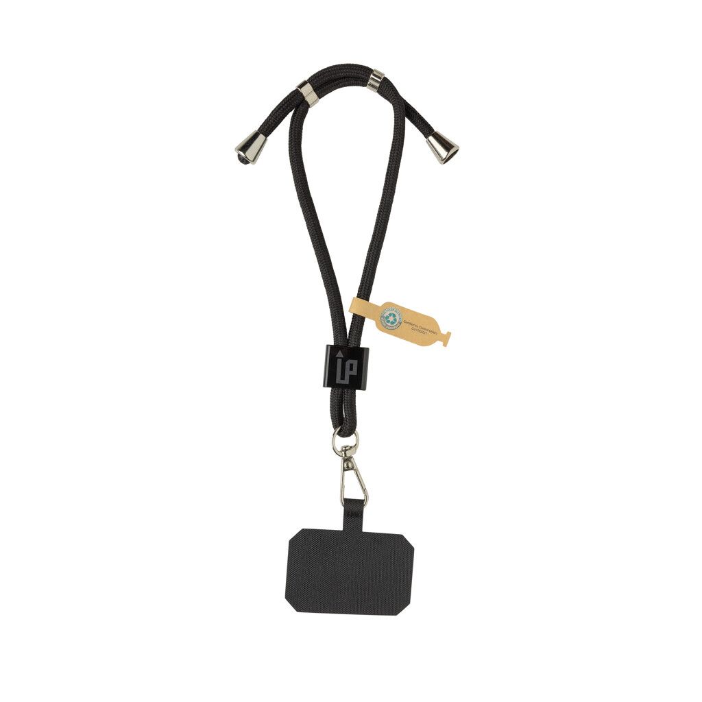 CarryLoop verstellbares Handy-Handgelenksband aus RCS rPET - schwarz-919