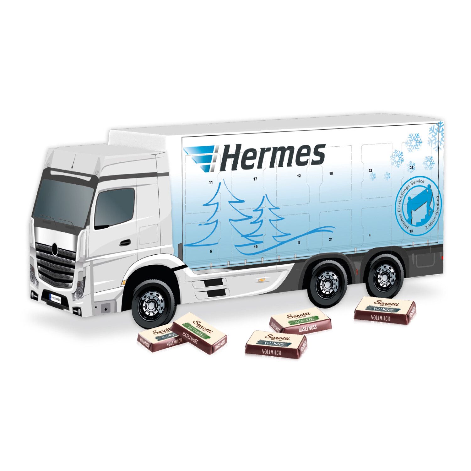 3D Adventskalender "Lkw" mit Sarotti Fairtrade Schokolade-113