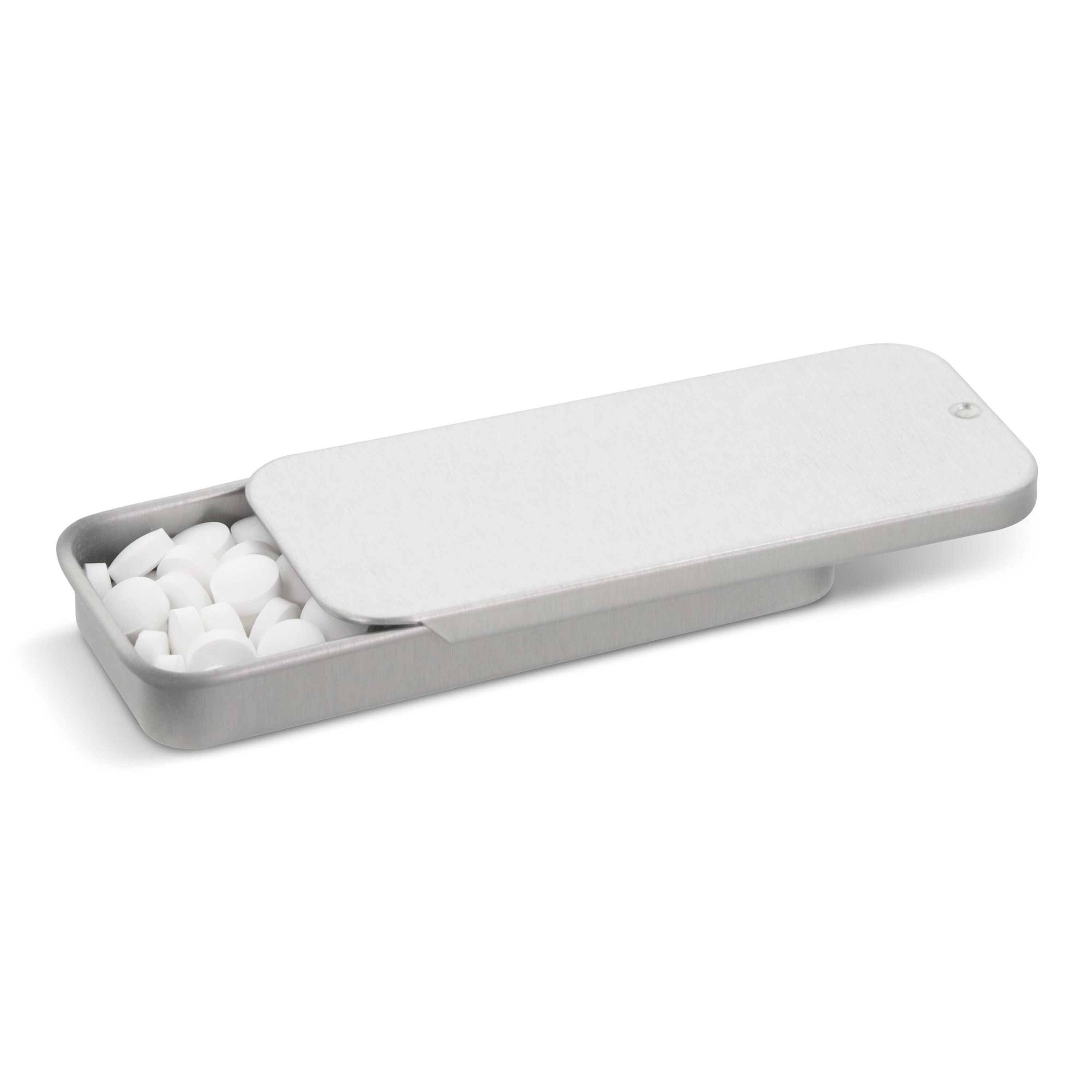 Mini-Schiebedose Pfefferminz - silber-103
