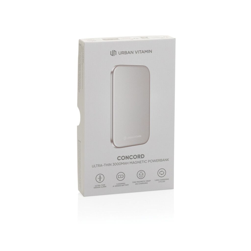 Urban Vitamin Concord ultradünne RCS Powerbank mit 3000mAh - silber-84