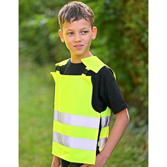 Children´s Safety Poncho with anti-strangulation system “Koge” - signal yellow-9