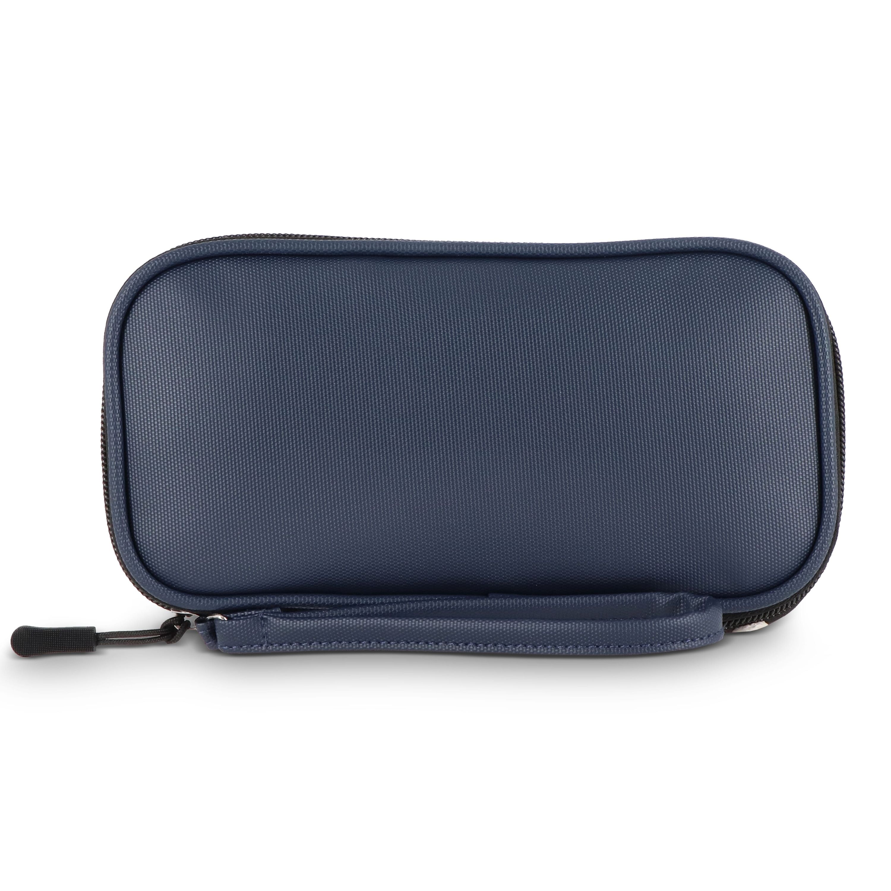 rPET PU-beschichtete 210D Kyra-Organizer-Etui 20 x 11,5 x 2 cm - dunkelblau-384