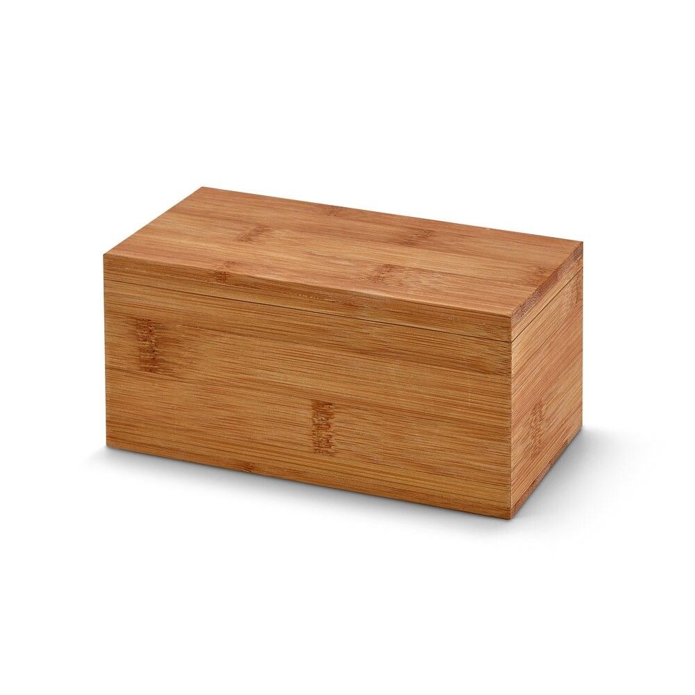 BURDOCK Teebox aus Bambus mit 2 Fächern und einem Magnetverschluss - natur-928