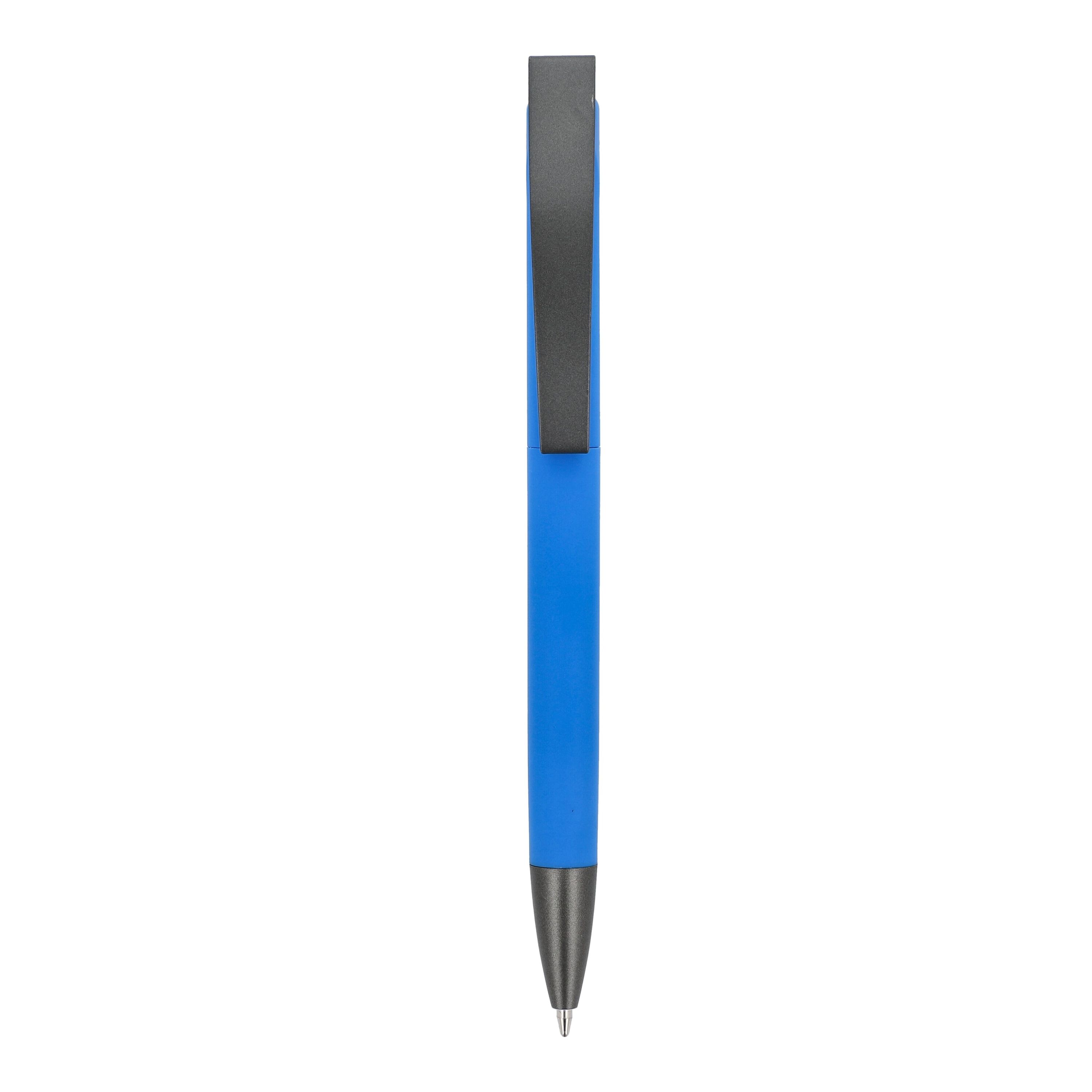 Kugelschreiber Vegas Softtouch Metallclip - blau-870