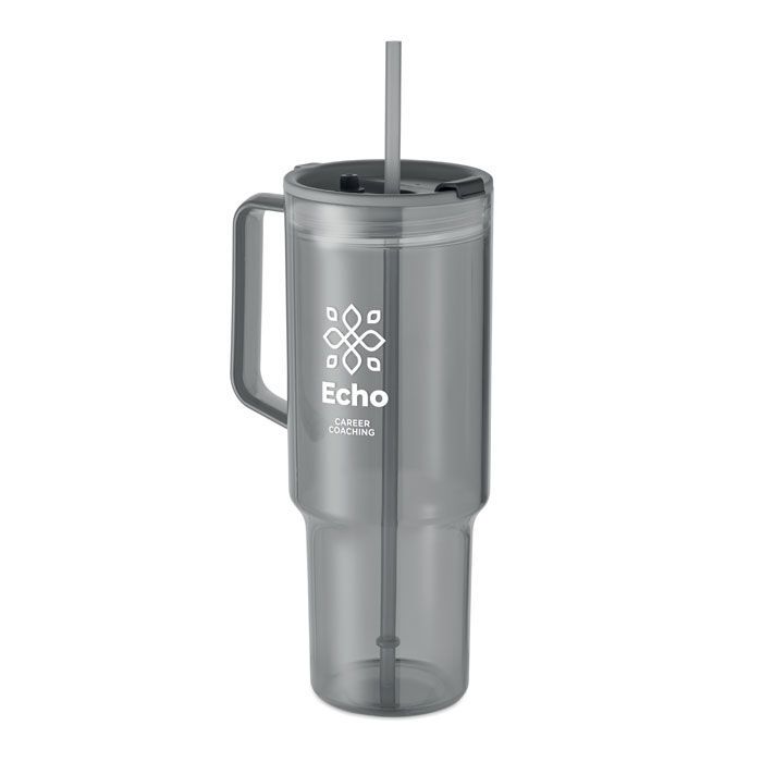 Trinkbecher RPET 1200ml MUGORA - transparent grau-645