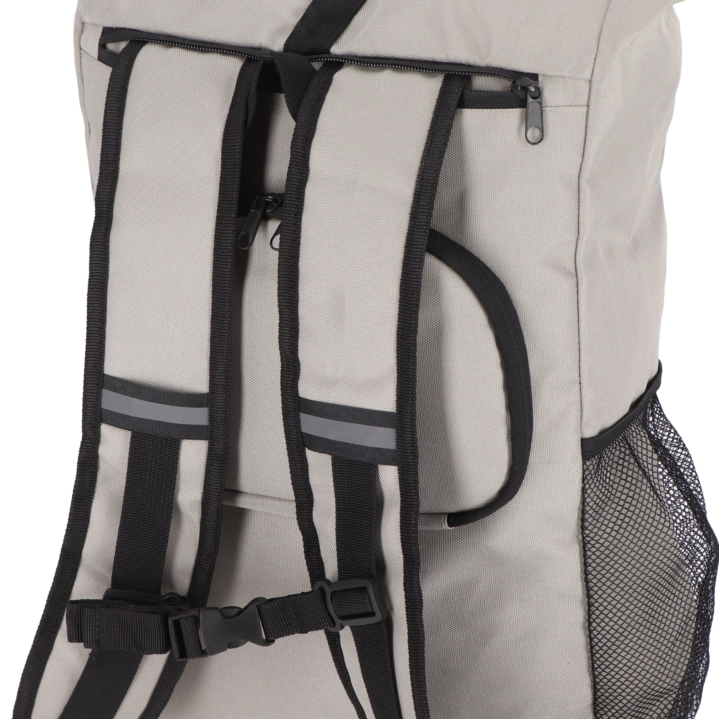 R-PET 600D Rolltop Fahrrad-Rucksack 20L - grau-103