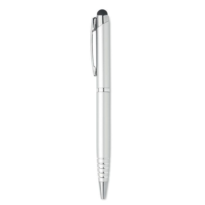 Drehkugelschreiber mit Stylus FLORINA - silber-949