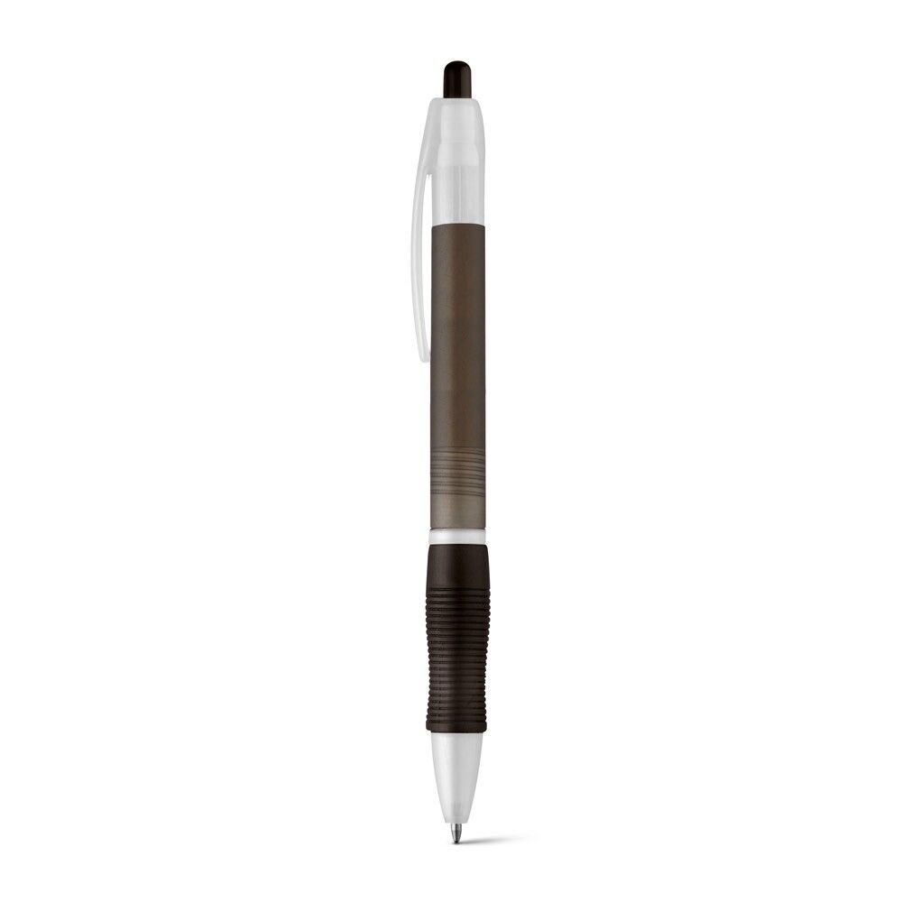 SLIM BK Kugelschreiber aus ABS mit Gummigriff - schwarz-423