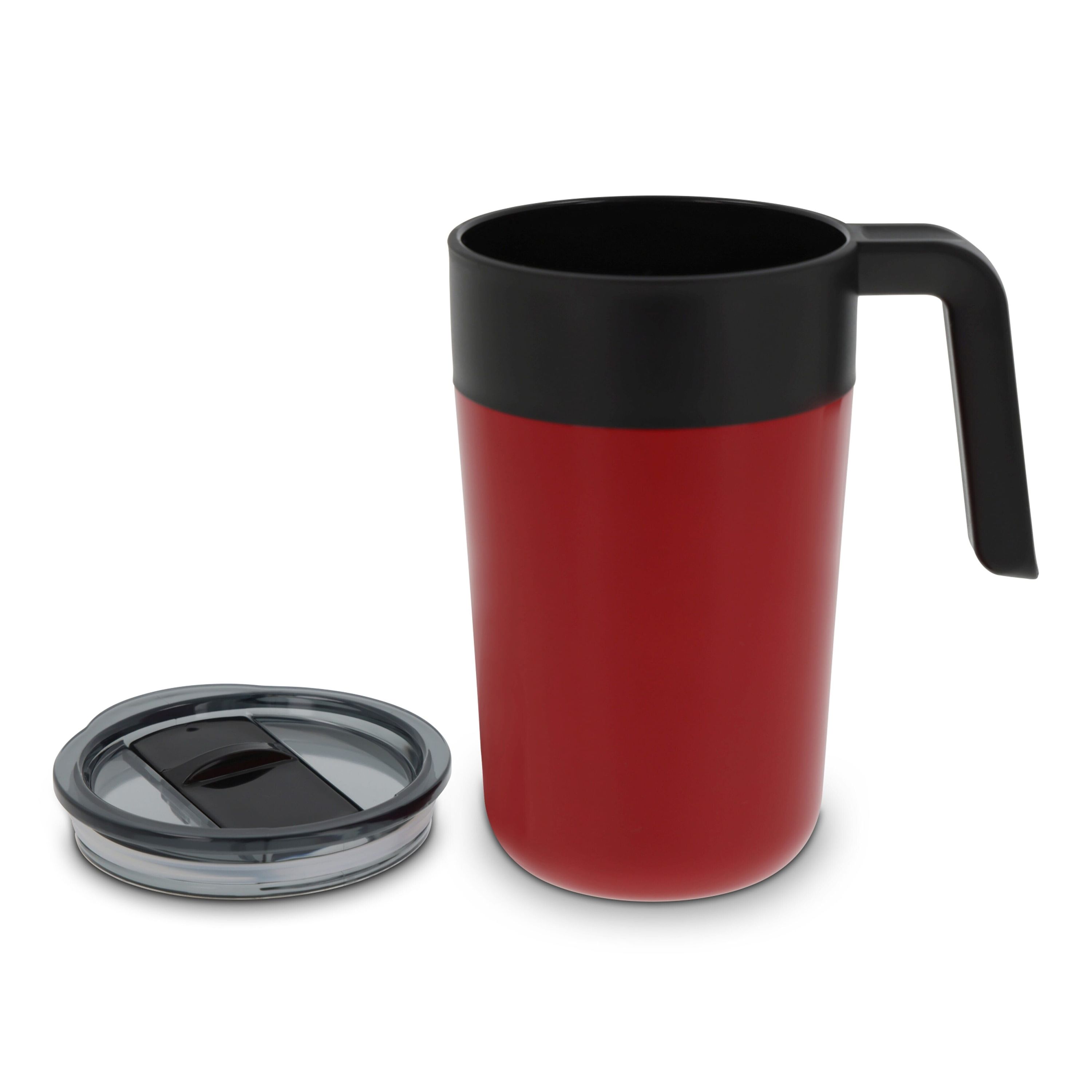 Doppelwandiger Kaffeebecher 400ml - dunkelrot-274