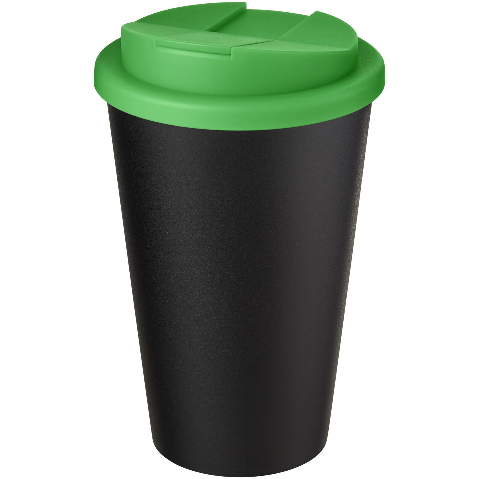 Americano Eco 350 ml recycelter Becher mit auslaufsicherem Deckel - grün -  schwarz-335