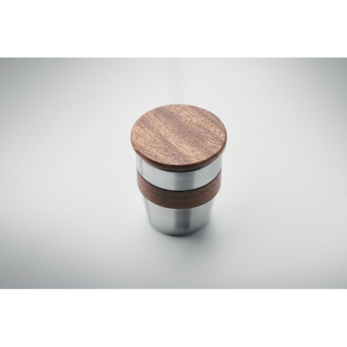 Einwandiger Becher 350 ml WALNUT - mattsilber-631