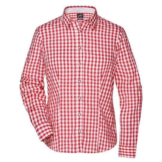Ladies´ Traditional Shirt - royal - white-121