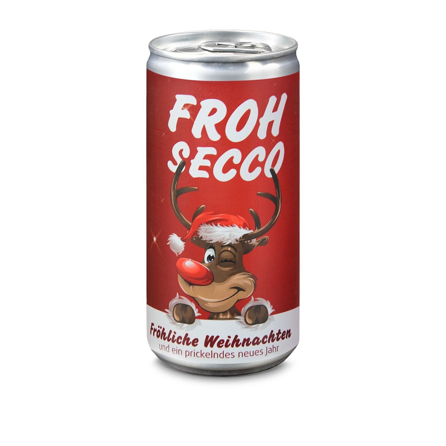 FROHSECCO Elch (rot) - 24 x Promo Secco 0,2 l, Slimlinedose-104