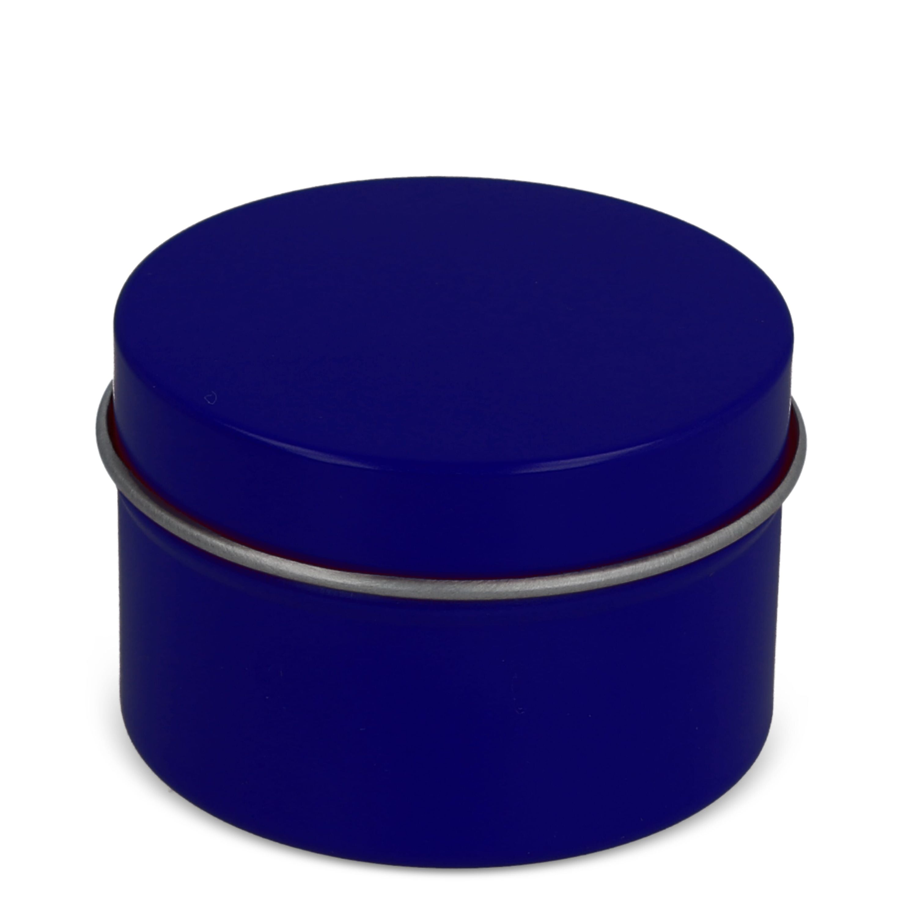 Dhyana-Duftkerze auf Pflanzenbasis in recycelter Dose - blau-954