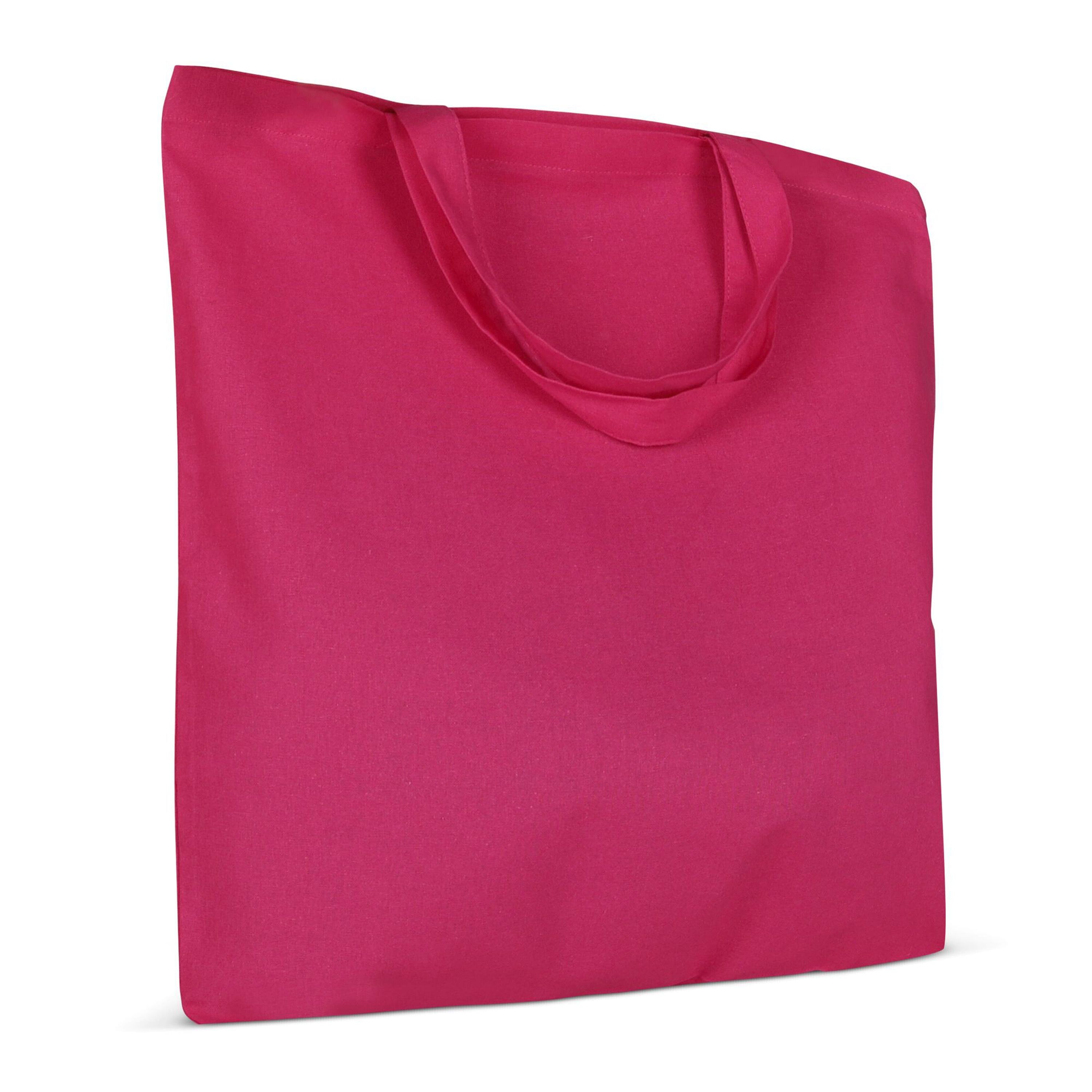 Einkaufstasche OEKO-TEX® 140g/m² 38x42 cm kurze Henkel - rosa-45