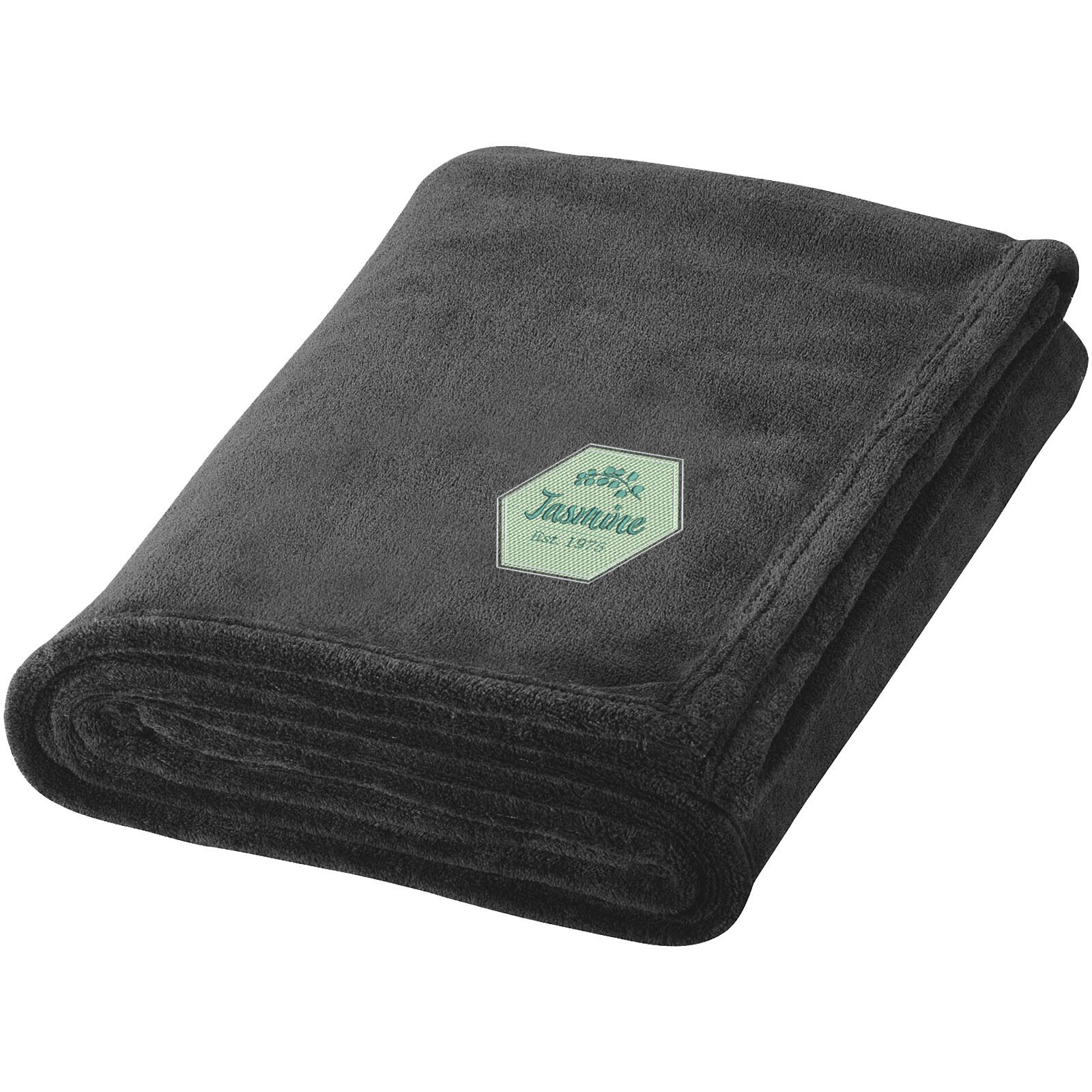 Bay Plaid-Decke aus extraweichem Coral-Fleece - schwarz-863