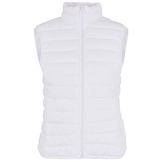Ladies Light Puffer Vest - white-993