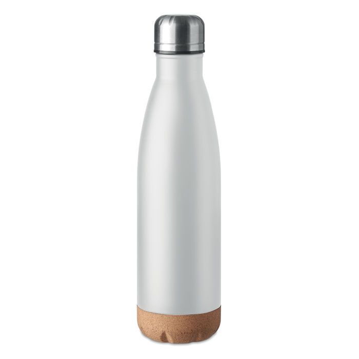 Doppelwandige Isolierflasche ASPEN CORK - weiß-839
