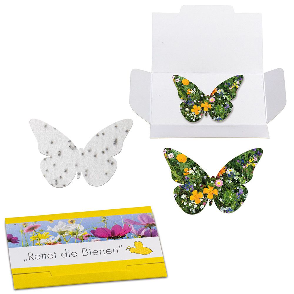 Samenpapier in Klappkärtchen - Schmetterling-443