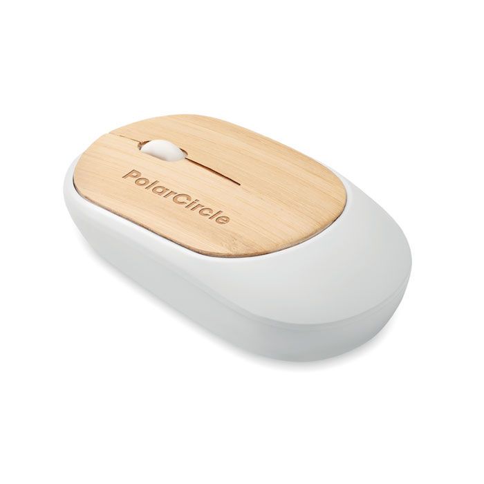 Optische Mouse Bambus CURVY BAM - weiß-816