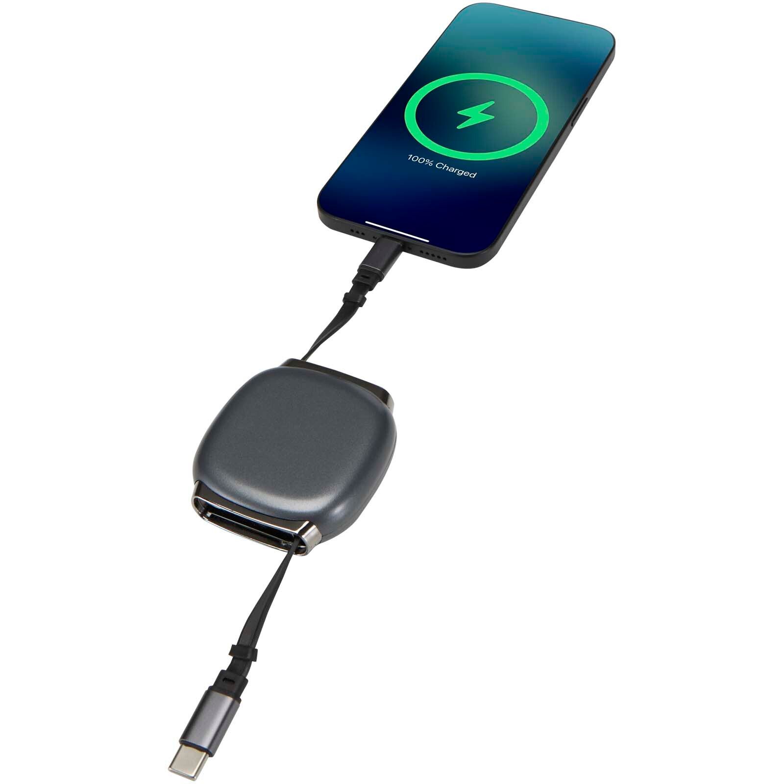 Alphard 100 W CarPlay-Kabel aus recyceltem Kunststoff mit einziehbarer Leitung und PD-Ladefunktion - gun metal-638
