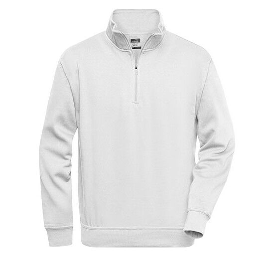 Workwear Half Zip Sweat - white-962