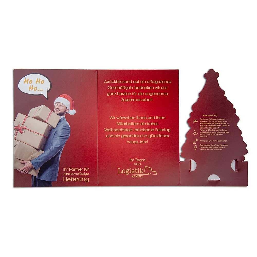 Weihnachtsbaum-Karte - mit Digitaldruck-651