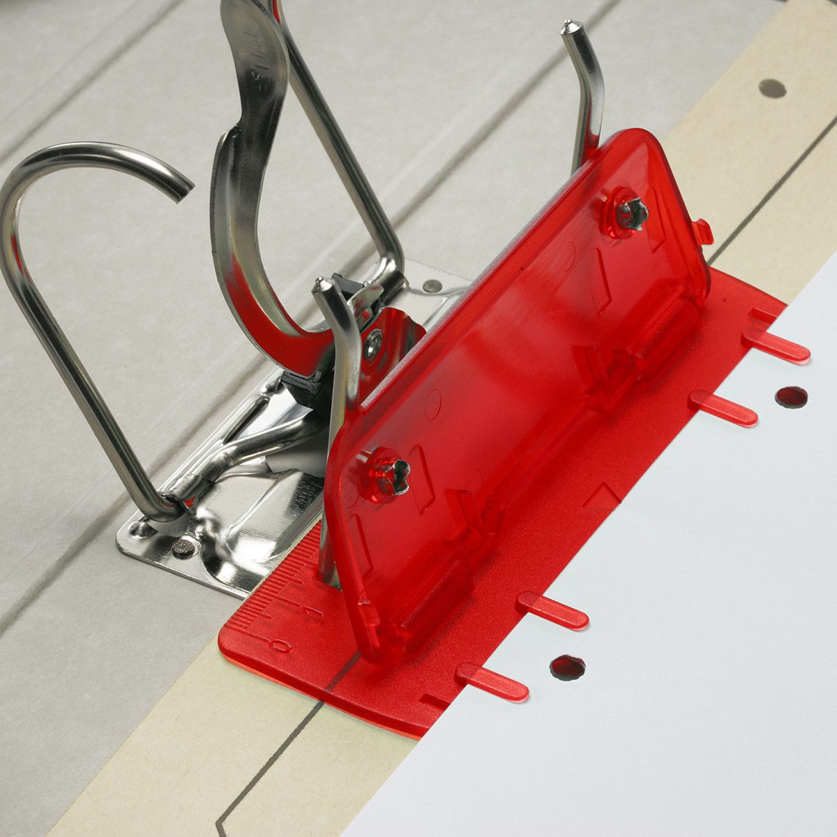 Locher (mit 12cm Lineal) - gefrostet rot-753