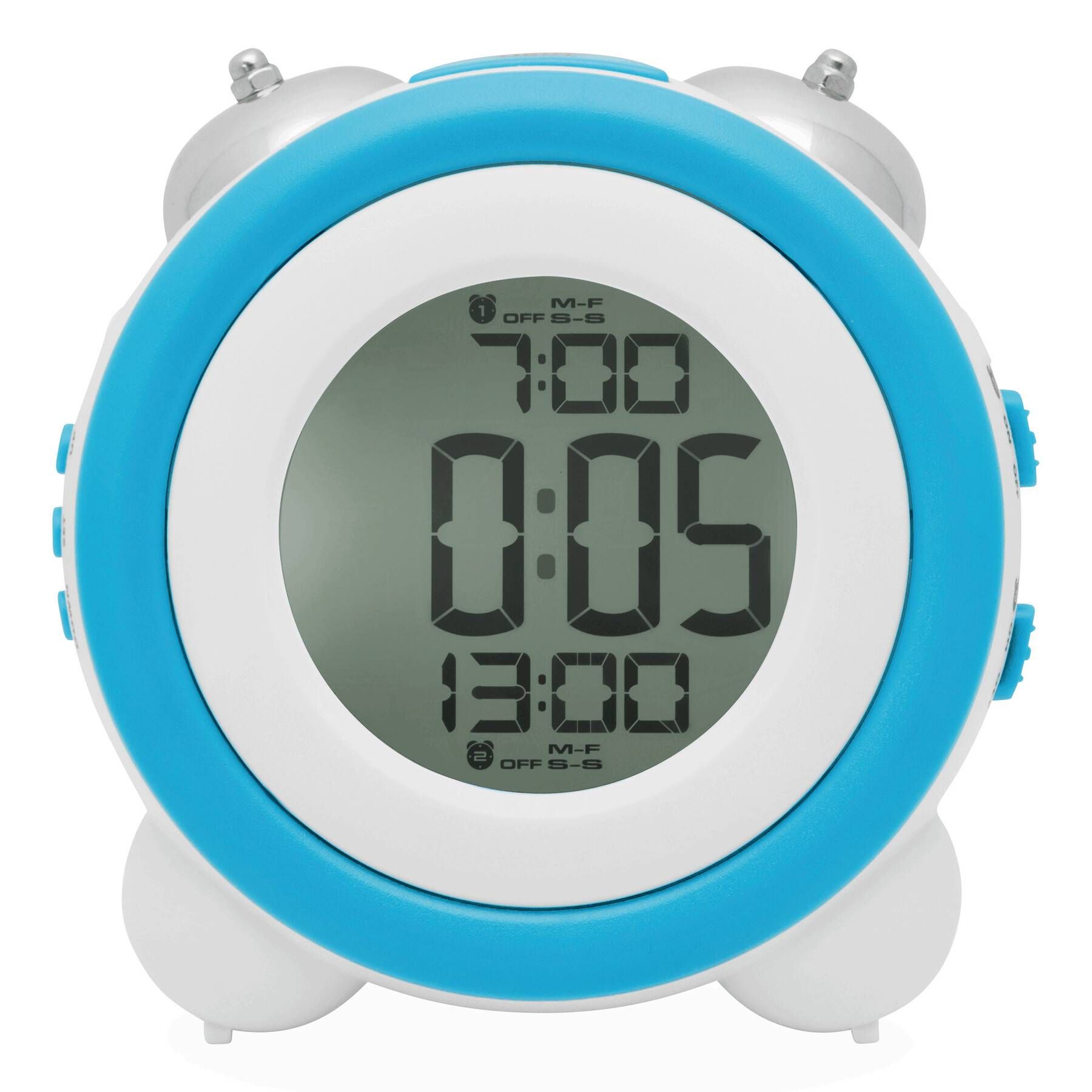 Wecker MODERN RETRO - blau - weiß-386