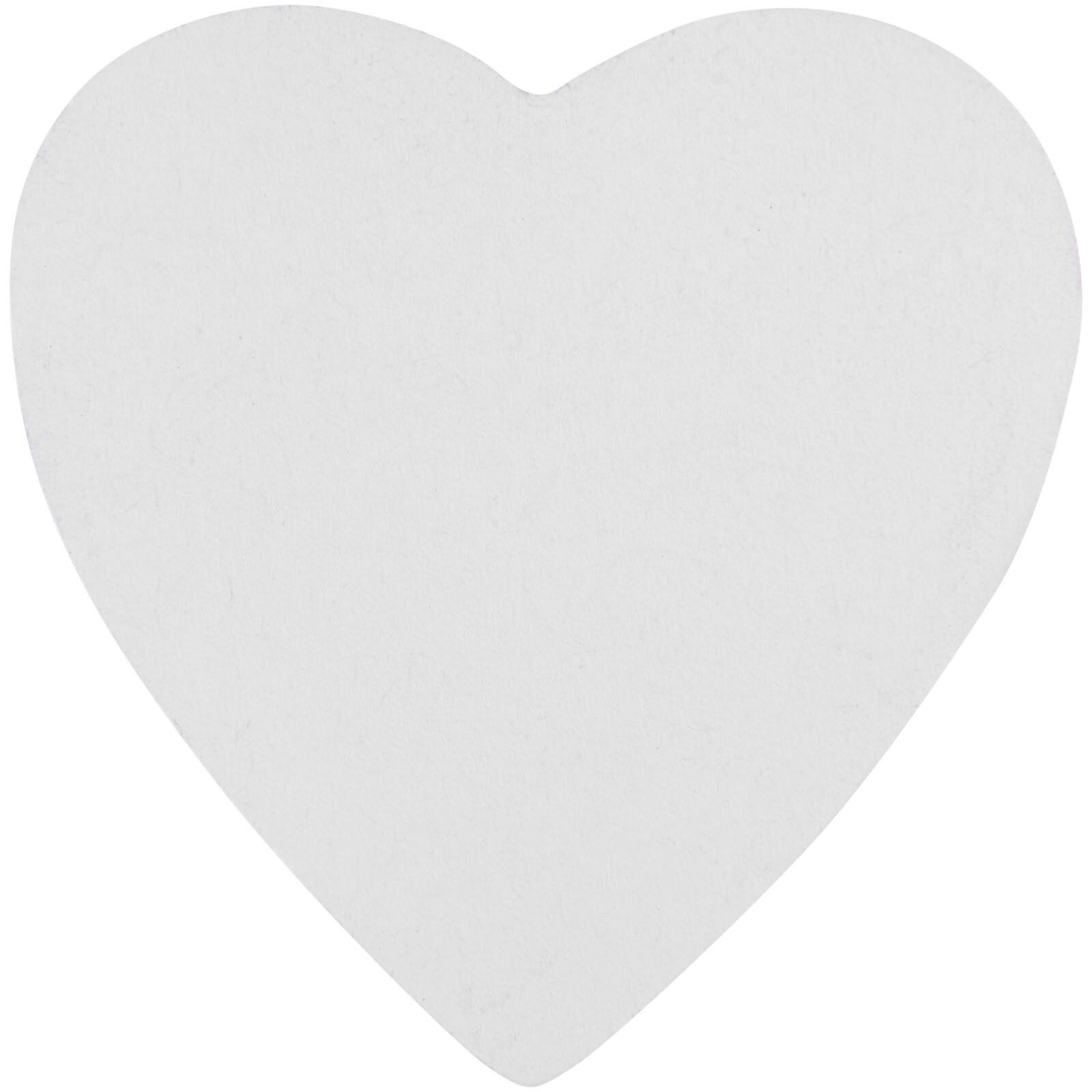 Sticky-Mateherzförmige recycelte Haftnotizen - weiss-979