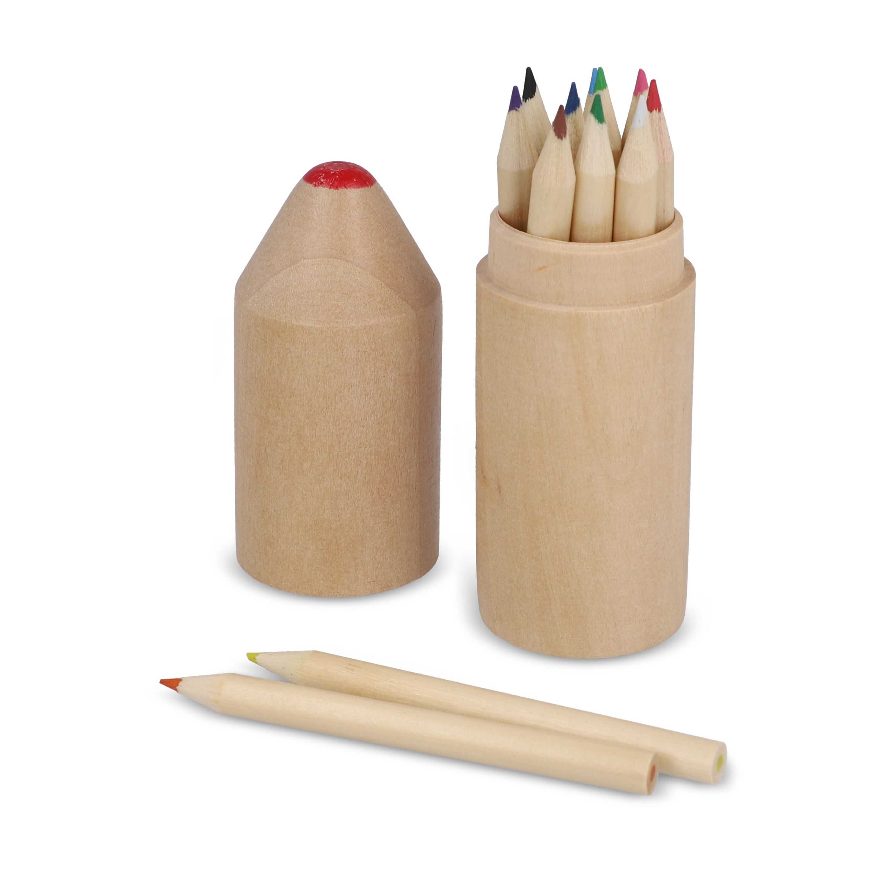 Hochwertiges Buntstiftset aus Holz  - natur-552